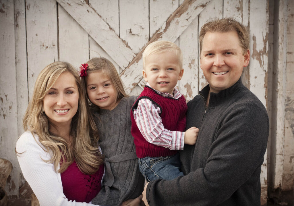 Beautiful Young Family Portrait