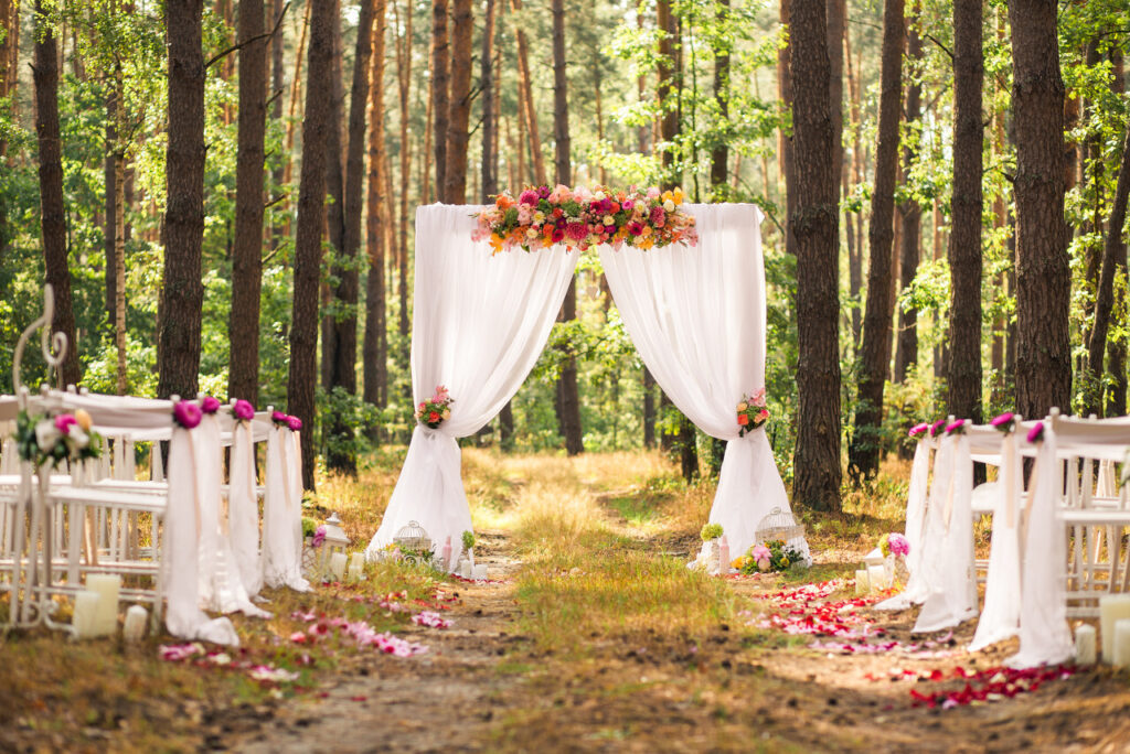 Romantic Place with Wooden square